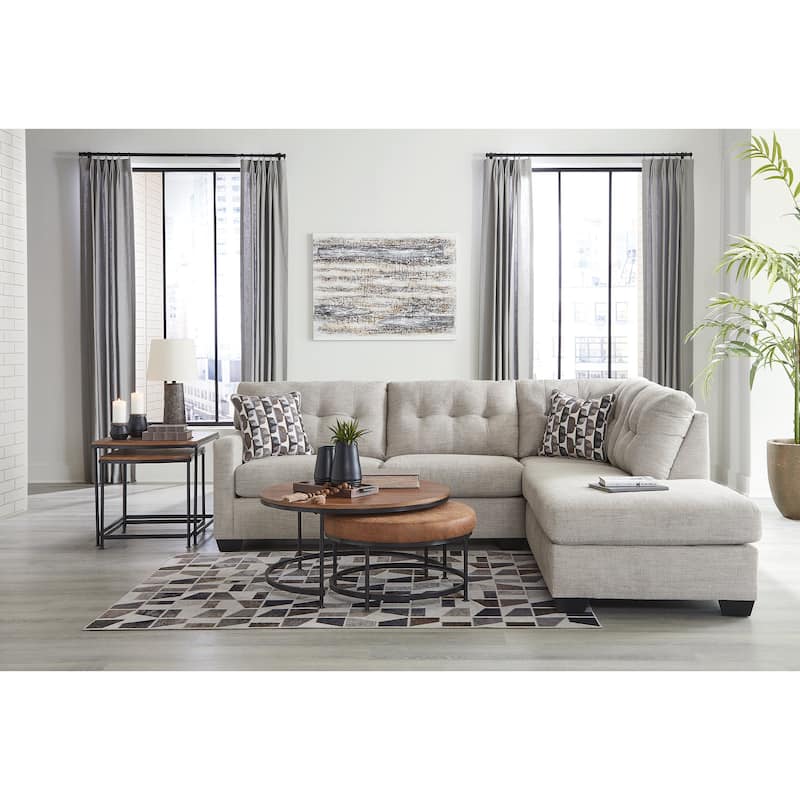Signature Design by Ashley Mahoney 2-Piece Sectional with Chaise - 105"W x 90"D x 37"H