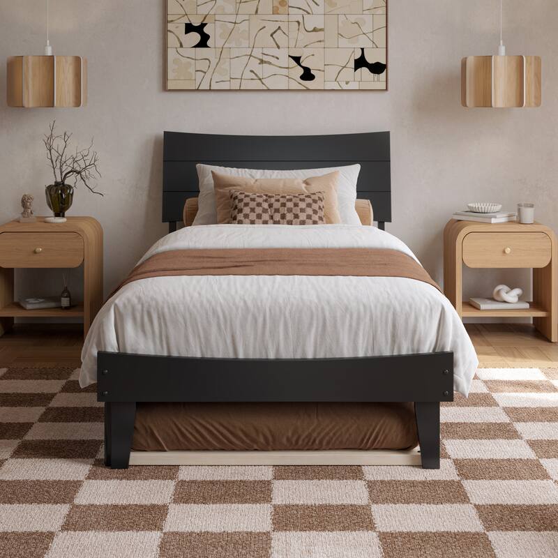 Phoenix Wood Platform Bed with Trundle