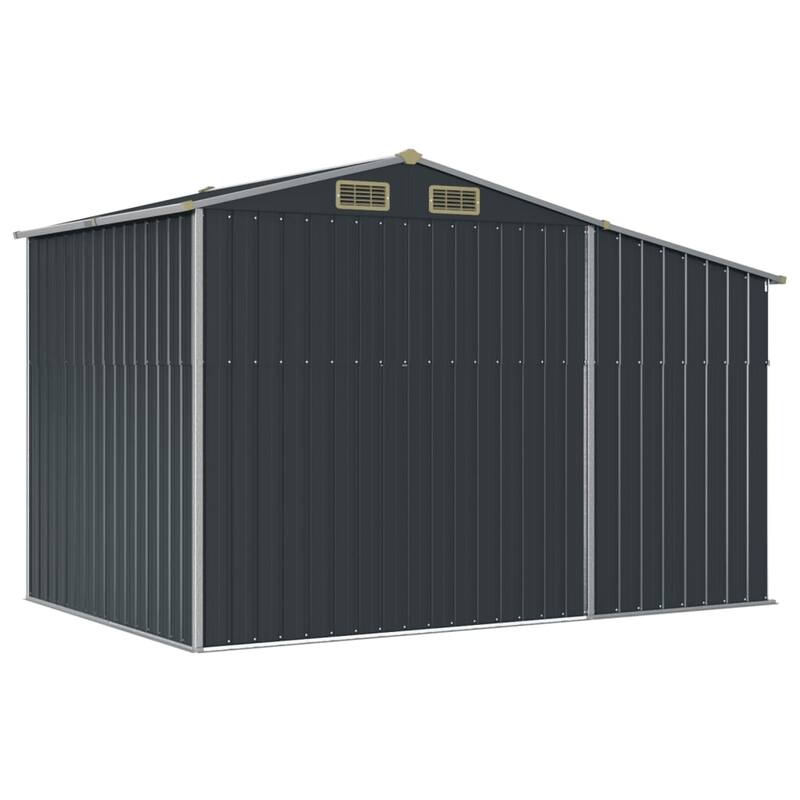 vidaXL Garden Shed Metal Outdoor Storage Tool Shed House Galvanized Steel