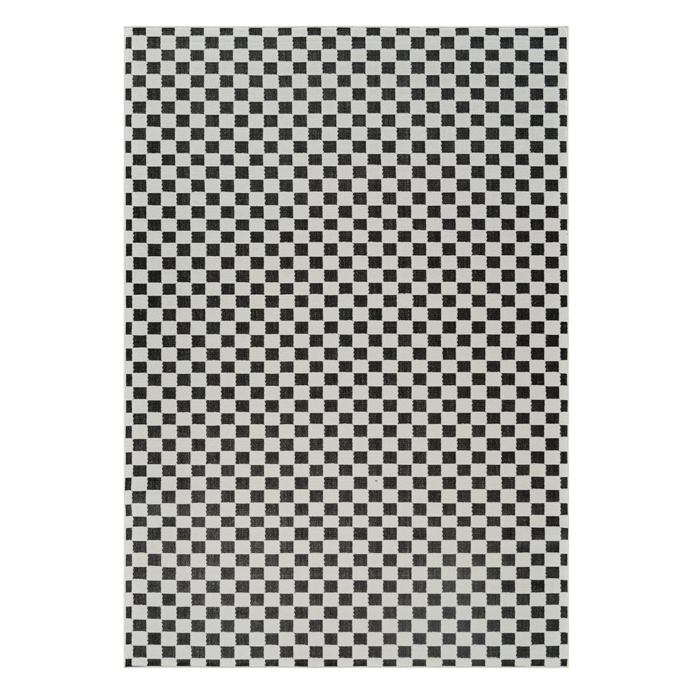 Altoz Abstract Shapes Weather Resistant Sleek Contemporary Outdoor Rug