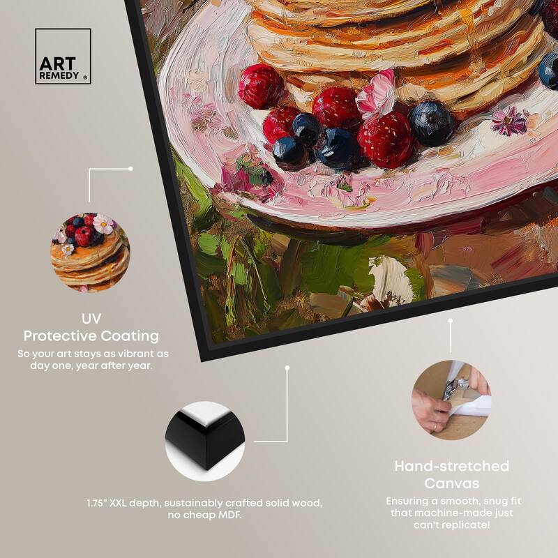 Raspberry Pancakes II Canvas by Art Remedy