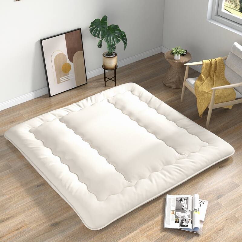Futon Mattress Floor Sleeping Pad with Washable Cover