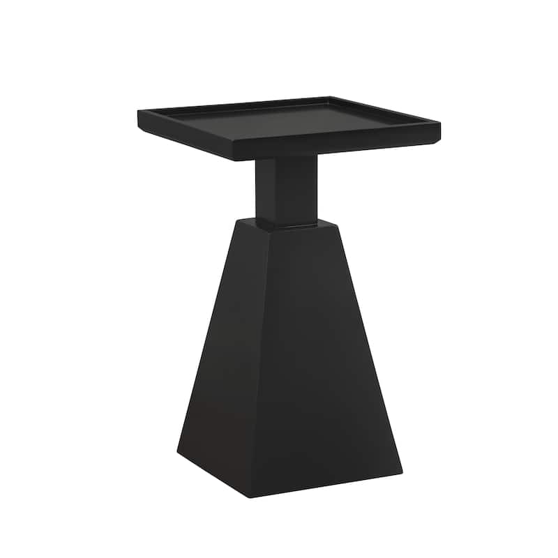 Cerise Wood Contemporary Side Table - Black