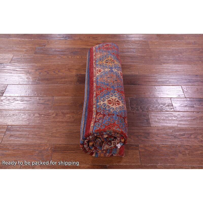 Golden Nile Khorjin Persian Gabbeh Handmade Wool Rug - 5' 8" X 7' 8"