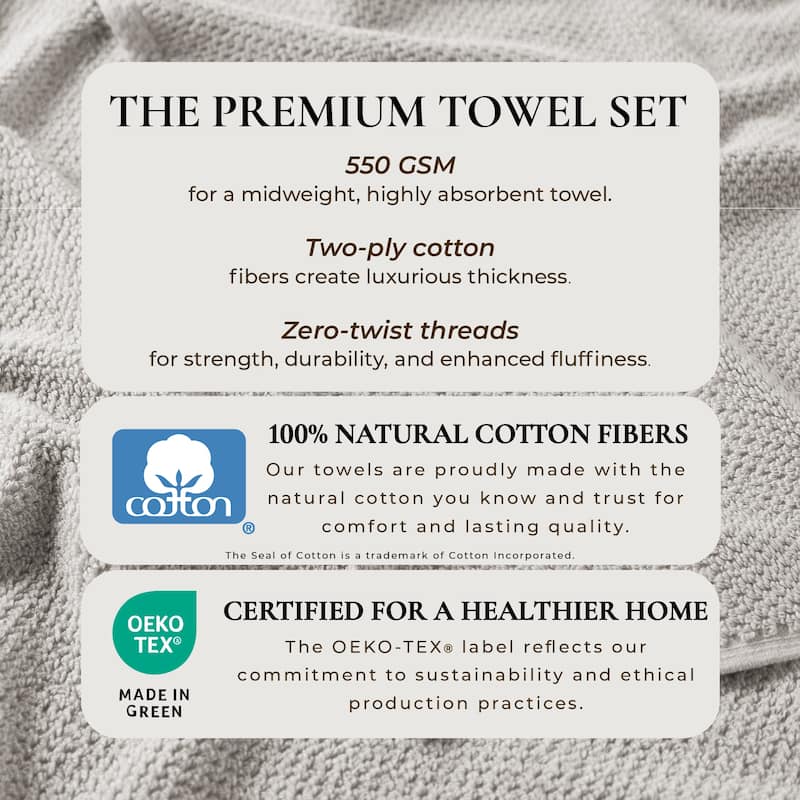 Linery & Co. Luxury Cotton Textured Bath Towel