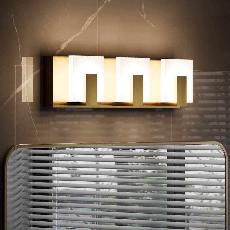 ExBrite Modern Style 3-Light LED-Integrated Bathroom Vanity Light
