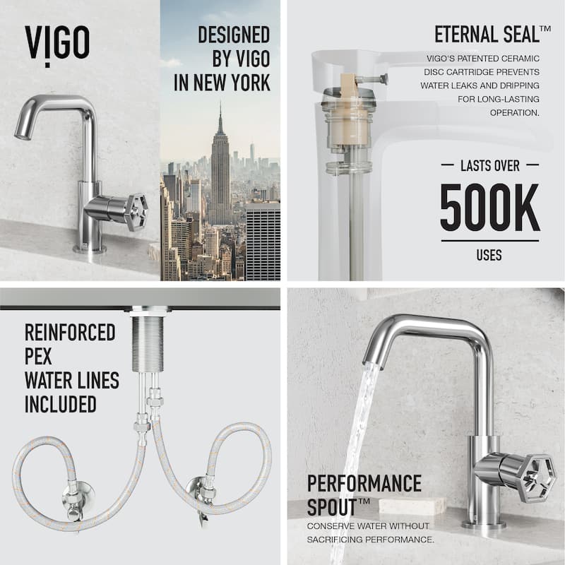 VIGO Ruxton 9" H Single Handle Single Hole Bathroom Faucet