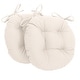 preview thumbnail 6 of 20, 16-inch Round Indoor Twill Chair Cushions (Set of 2 or 4) - 16 x 16