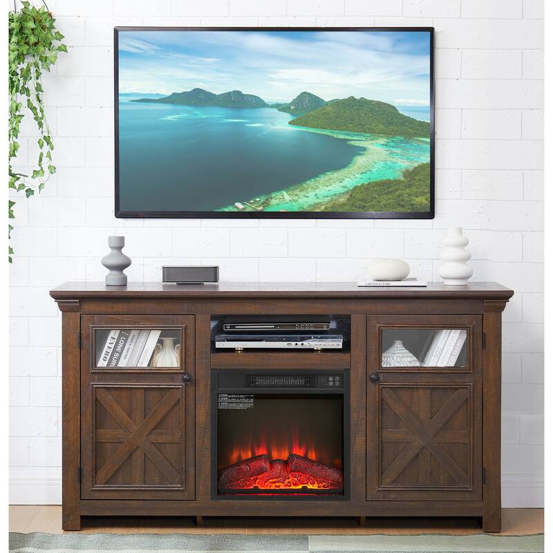 Entertainment Console with 18" fireplace insert