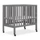 preview thumbnail 1 of 3, Dream On Me Jett Non-Full Size Folding Crib - Steel Grey Steel Grey