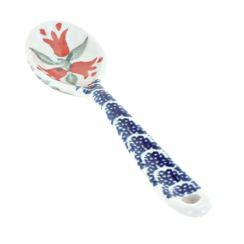 Blue Rose Polish Pottery 592 Ceramika Artystyczna Sugar Spoon