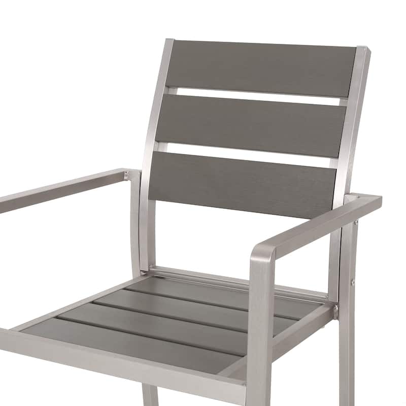 Cape Coral Outdoor Modern Aluminum Dining Chair (Set of 2) by Christopher Knight Home