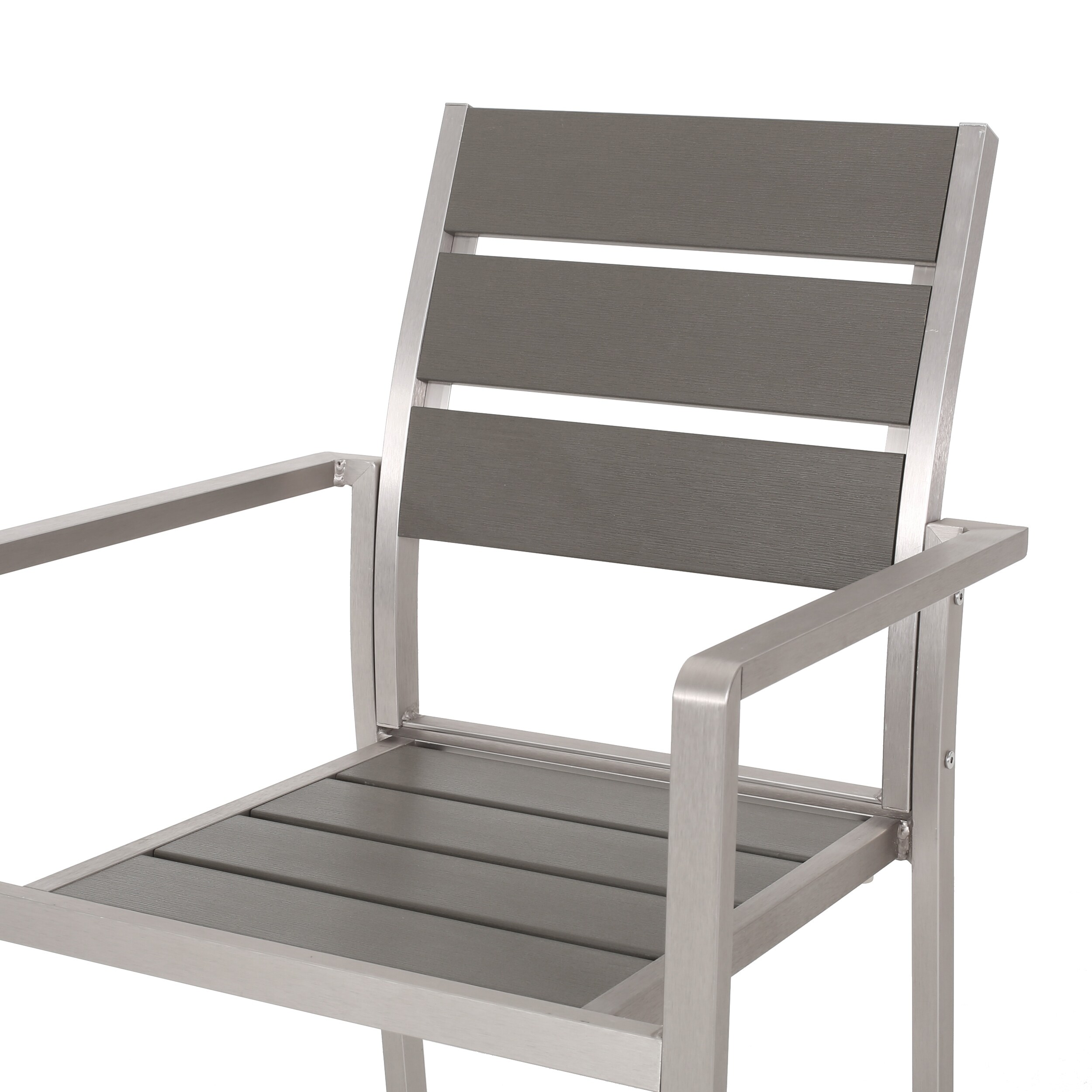Cape Coral Outdoor Modern Aluminum Dining Chair (Set of 2) by Christopher Knight Home