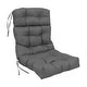 preview thumbnail 50 of 61, Multi-section Tufted Outdoor Seat/Back Chair Cushion (Multiple Sizes) 22" x 45" - Cool Gray