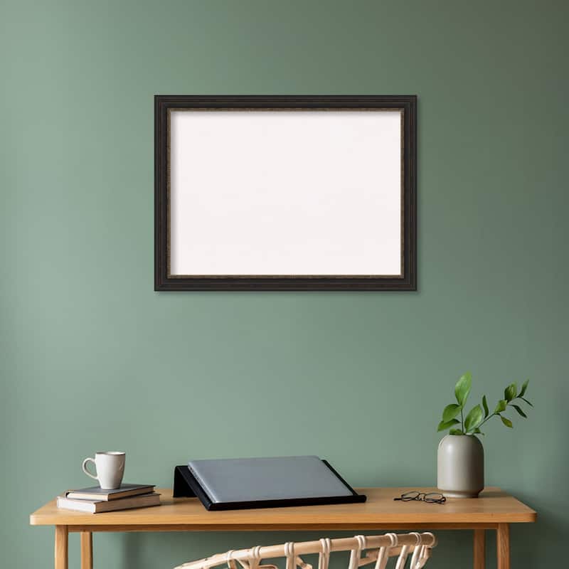 Accent Bronze Narrow Framed White Corkboard Bulletin Board