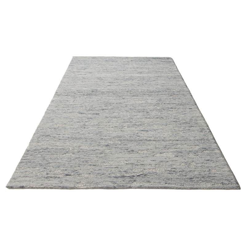 ECARPETGALLERY Hand Tufted Timeless Turquoise Wool Rug - 5'0 x 7'9