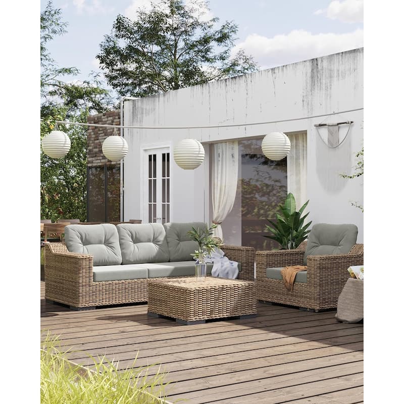 WINSOON 24x24 Inch Outdoor Deep Seat Cushion Set,Waterproof and Resistant