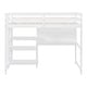 preview thumbnail 5 of 25, Twin Size Wooden Loft Bed with Shelves, Desk and Writing Board, White