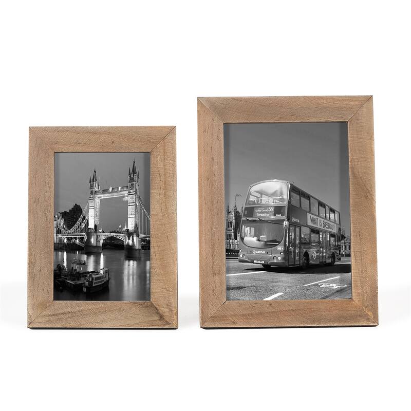 Adeco Decorative Distressed Wood Picture Frame Set