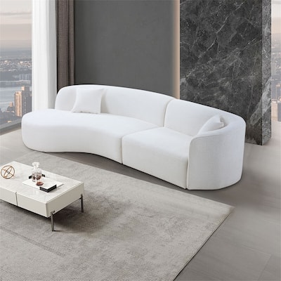 Modern Upholstery Curved Sofa, Right Hand Facing Sectional Sofa