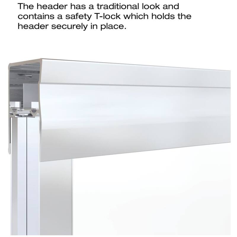Basco Classic 57" High x 56" Wide Bypass Framed Tub Door with Obscured