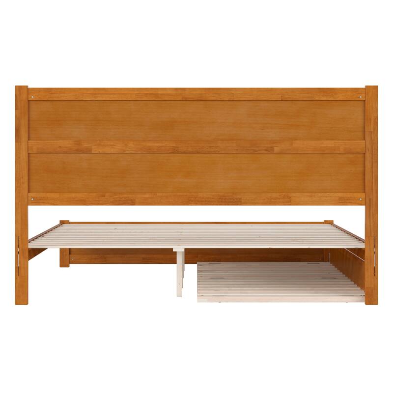 Aveline Wood Platform Bed with Matching Footboard & Trundle