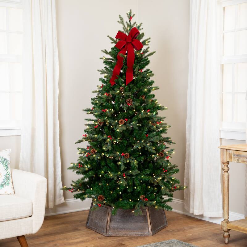 Real Touch™️Pre-Lit Mixed Noble Spruce Artificial Christmas Tree - 6.5' - Clear