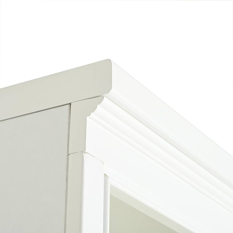 75" Tall Display Shelf with Cabinet, Retro Style cabinet for Hallways Living Room, Kitchen, Home, Studio or Workspace