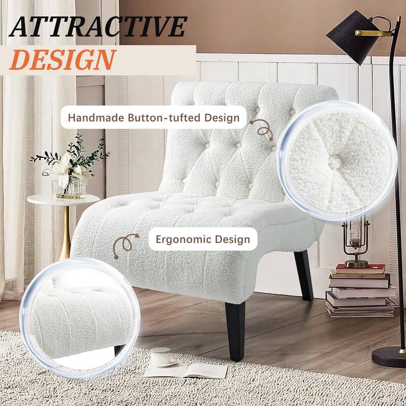 AVAWING Armless Accent Upholstered Lounge Chair