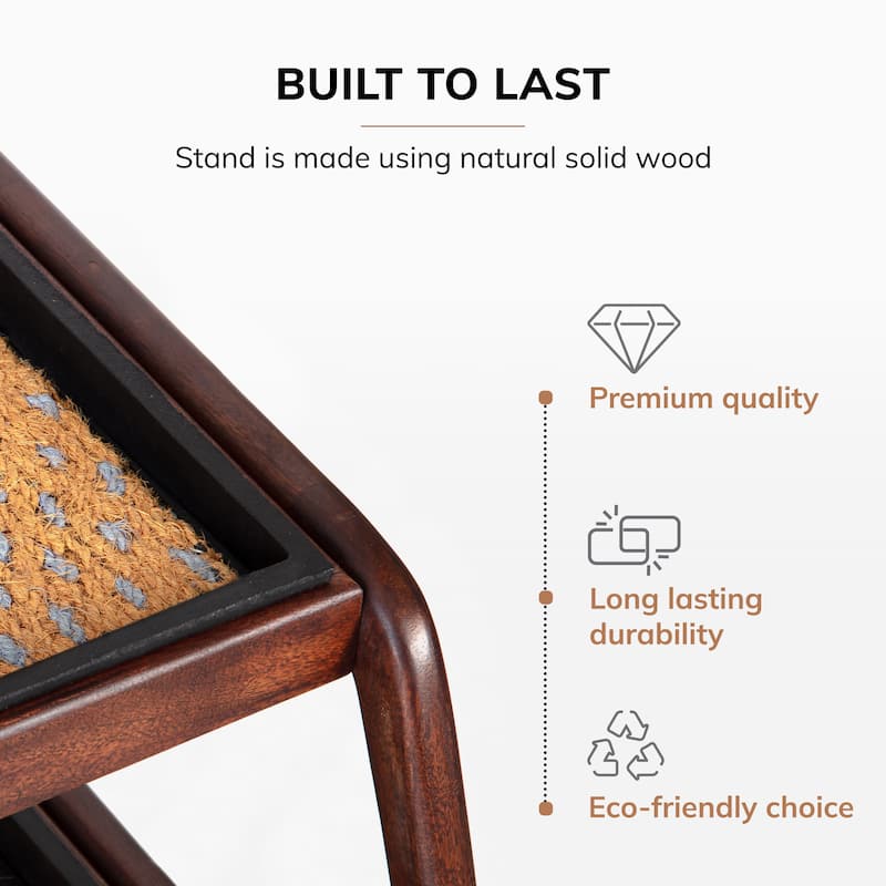 Jani Double-Tier Brown Stand 2-Pair Rubber Boot Trays