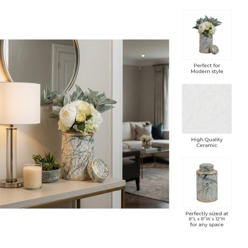 Ceramic Modern Decorative Jar with Lid