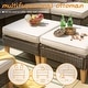 preview thumbnail 12 of 54, 11-Piece Outdoor Wicker Half-Round Furniture Set, Half-Moon Sectional Sofa Set All Weather Rattan Curved Conversation Sets
