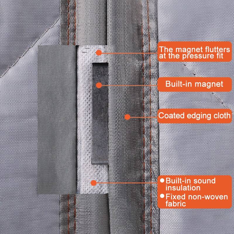 Magnetic Waterproof Thermal Insulated Door Curtain Energy-Saving Cotton Screen