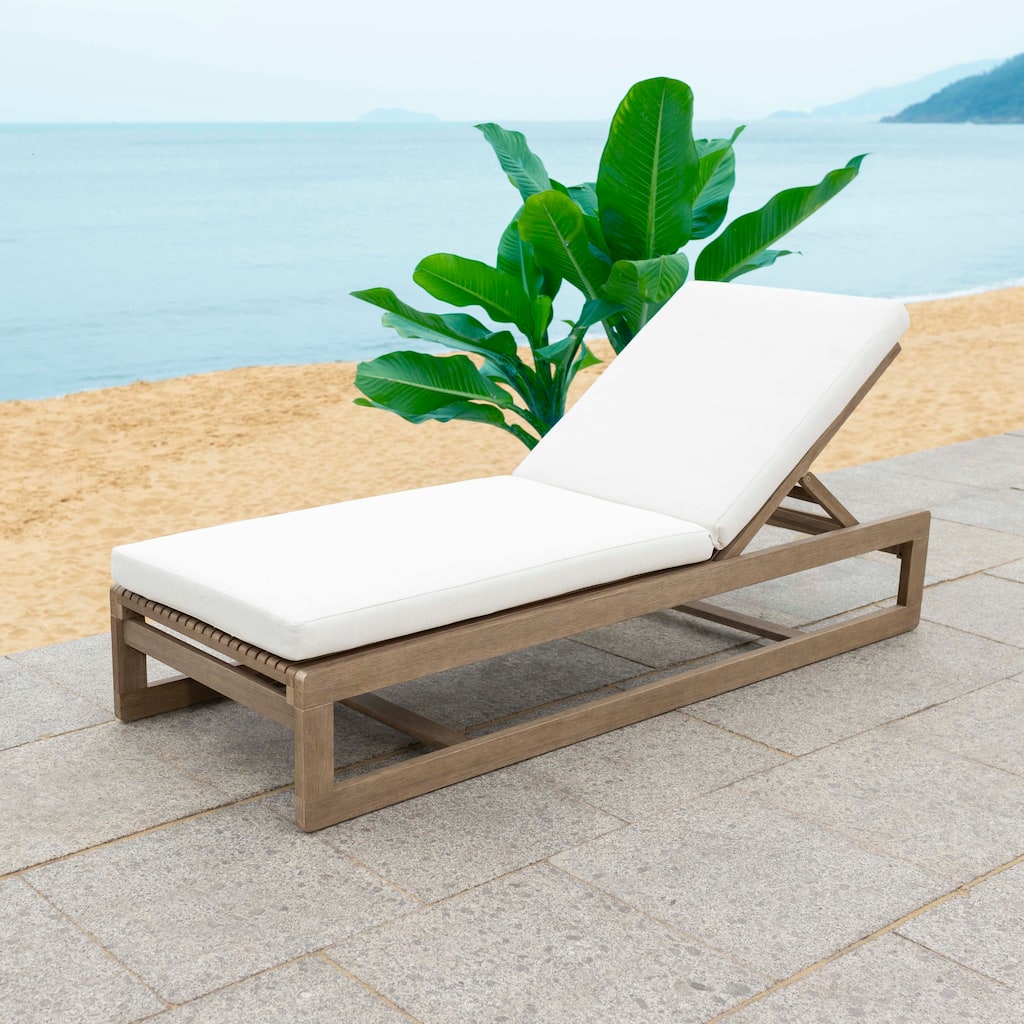 SAFAVIEH Couture Saint Vincent Eucalyptus Chaise Lounge - 27"W x 77"D x 37"H