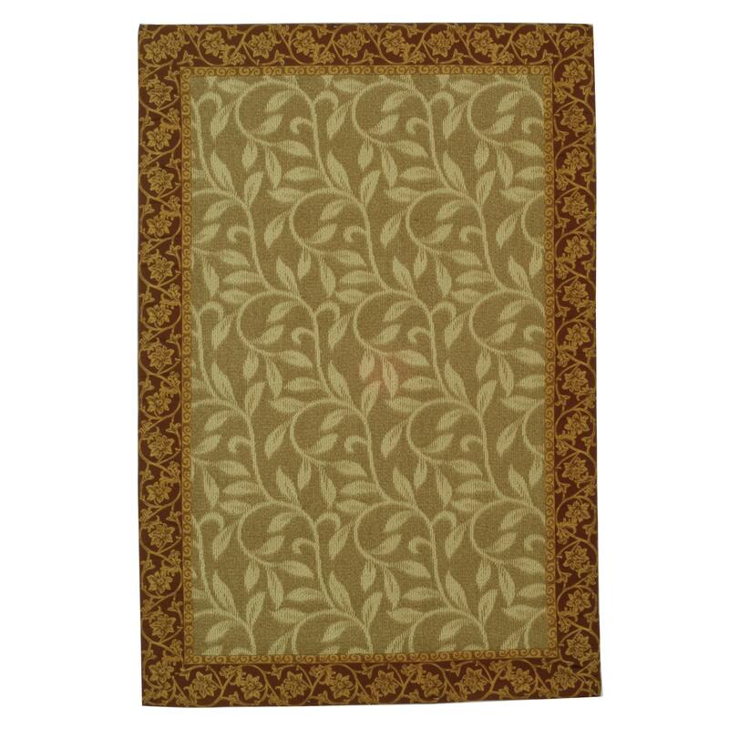 SAFAVIEH Hamilton Daija Border Chenille Rug - 3' x 5' - Sand/Copper - Rectangle