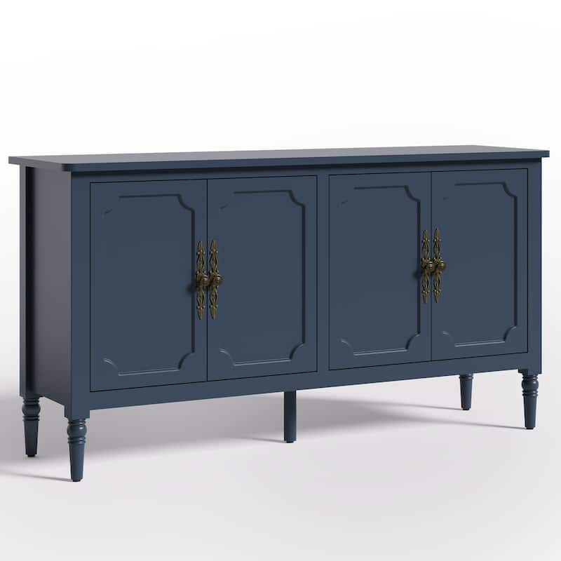 59" Accent Cabinet with 4 Doors – MDF Storage Cabinet, Adjustable Shelves, 200 lbs Top Capacity