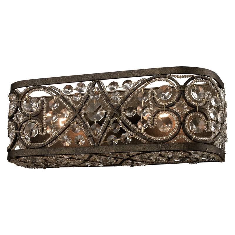 Amherst 14-inch Wide 2-Light Vanity Light in Antique Bronze - 14