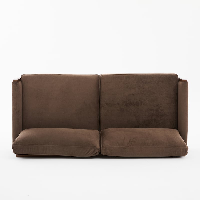 Christopher Knight Home - Mid-Century Modern 3-Seater 74" Upholstered Sofa with Solid Wood Frame