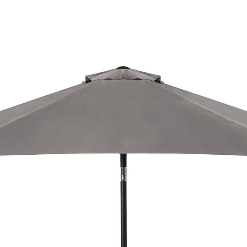 9FT Outdoor Patio Iron LegsTilt-Adjustable Round Tilting Umbrella