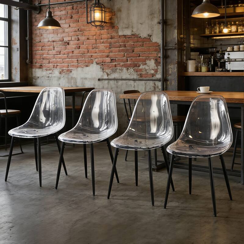 Set of 4 Pet Chairs in Black