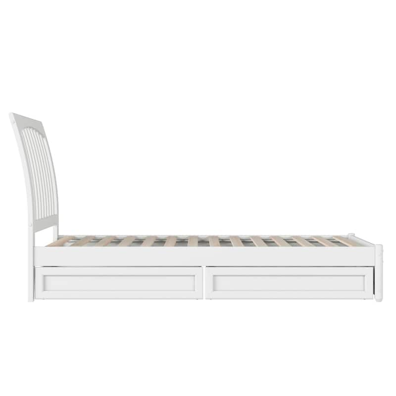 Roslyn Platform Bed with Panel Footboard and Storage Drawers