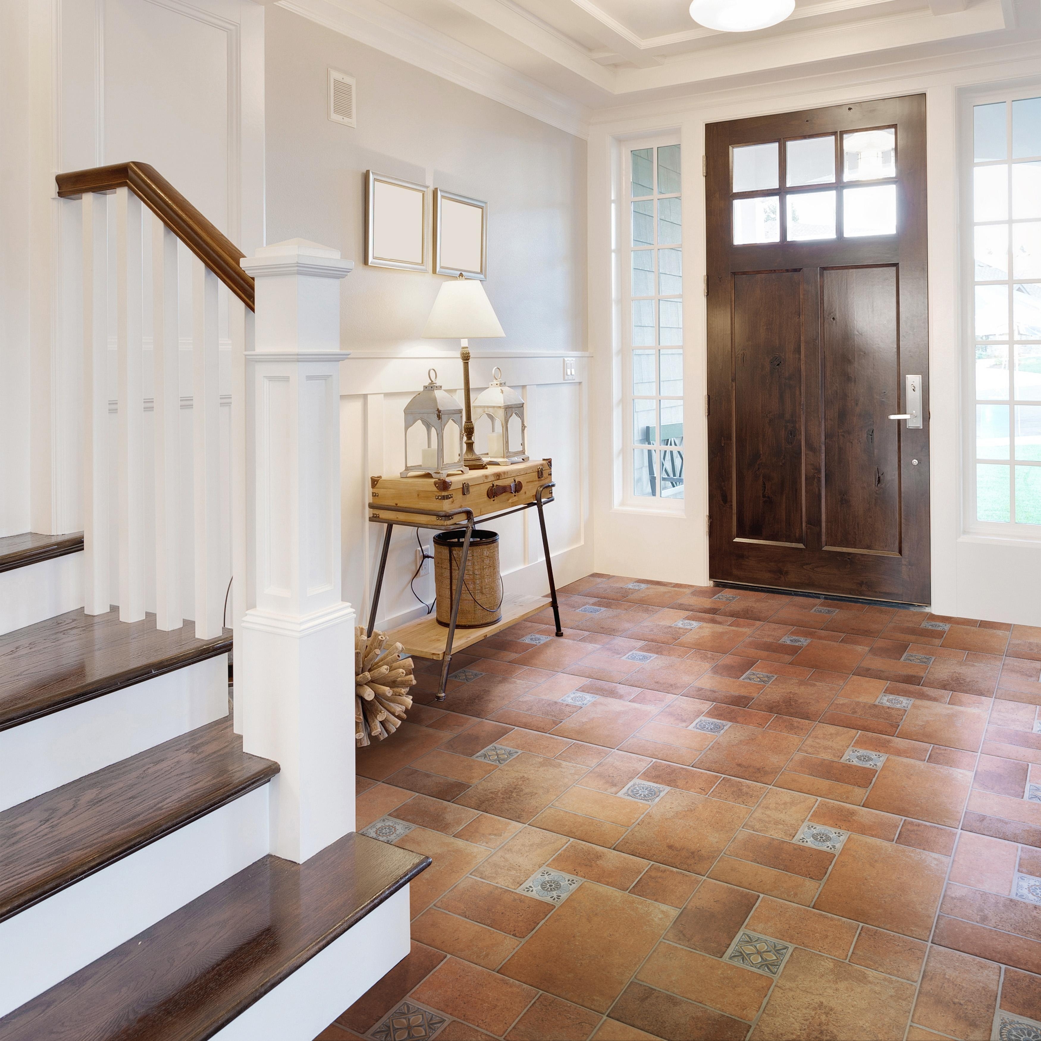 Merola Tile Tovar Cotto 17-3/4" x 17-3/4" Ceramic Floor and Wall Tile