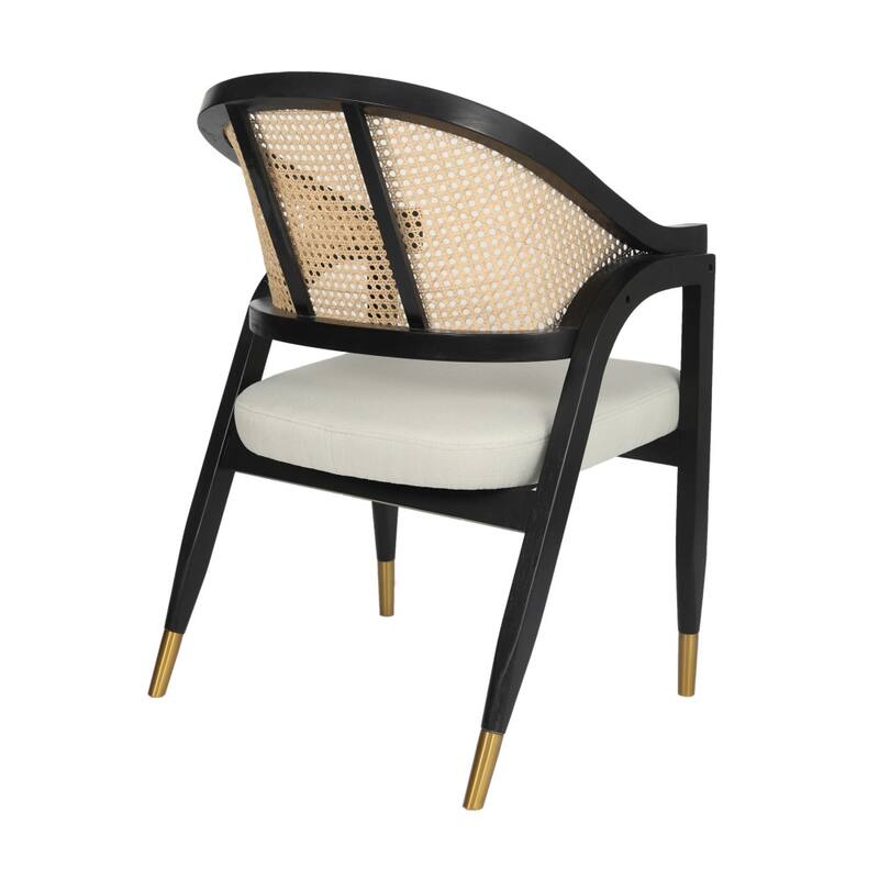Commercial Grade Cane Rattan Dining Chair with Padded Seat