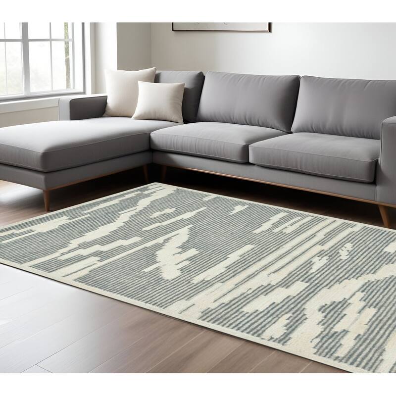HomeRoots Abstract Lodge Rectangle Area Rug - 120.00 in. x 96.00 in.  x 0.45 in.