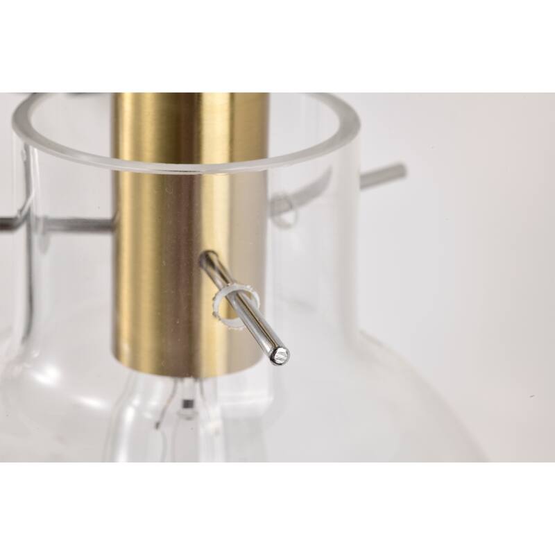 Layla 14 Inch Clear Glass Design Wall Sconces with 2 Light - N/A