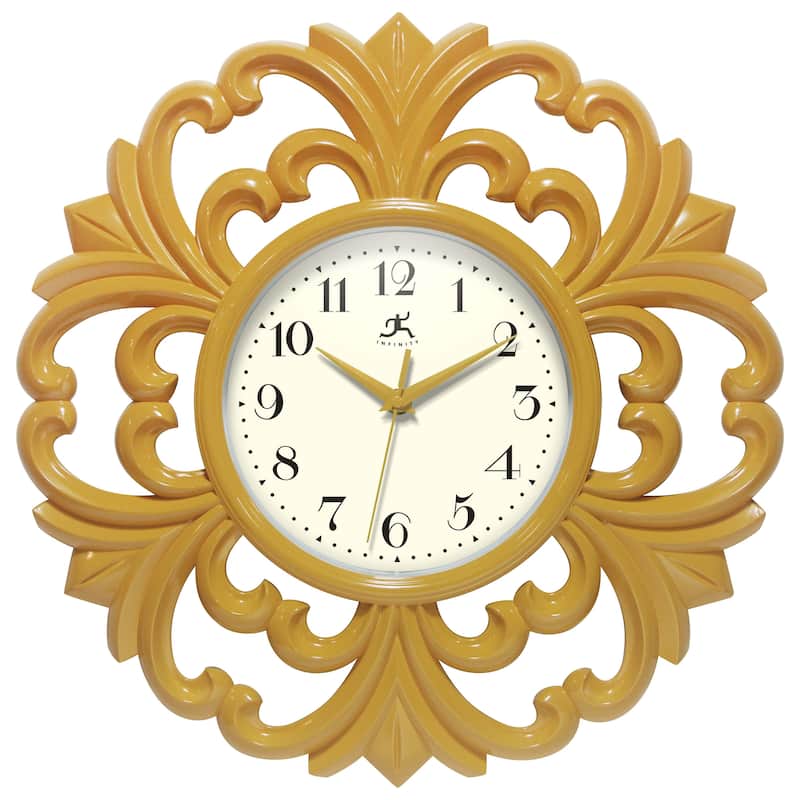 Wisteria 15.5" Wall Clock - 15.5 in. - Saffron