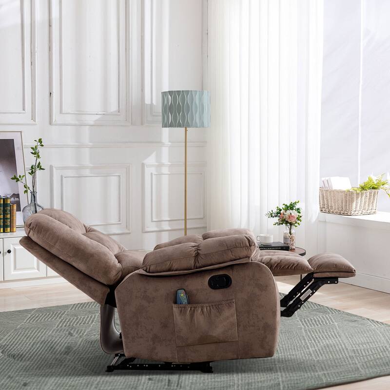 Massage and Manual Recliner Chair with Convenient pocket