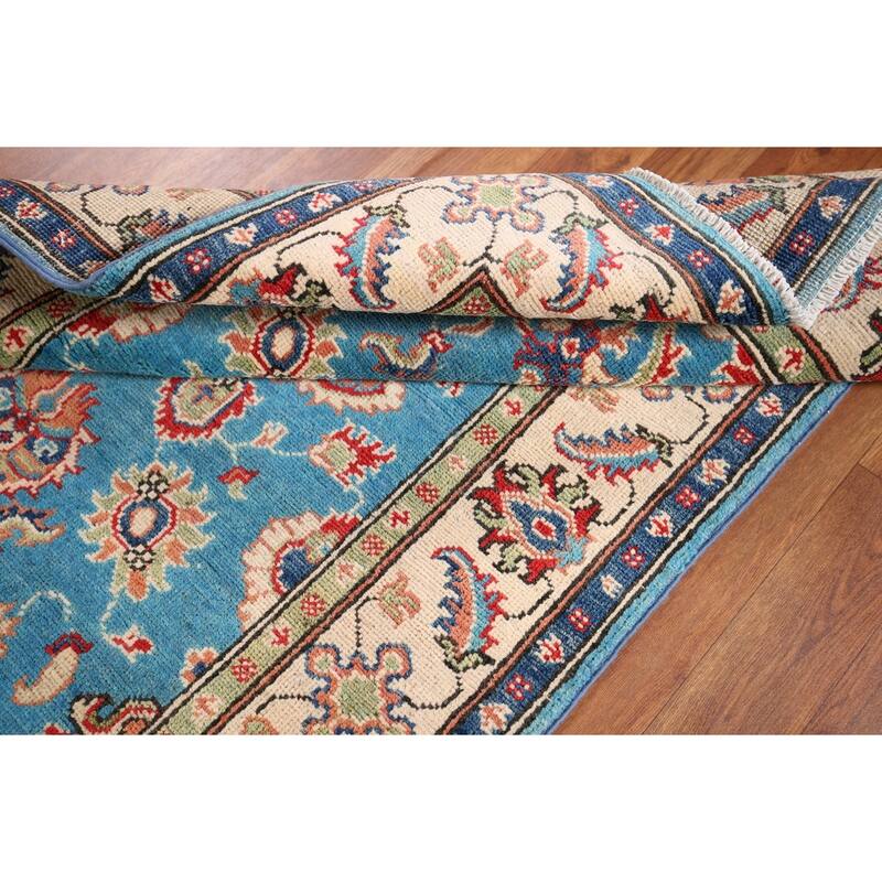 Blue Oushak Oriental Accent Rug Hand-Knotted Wool Carpet - 3'3" x 4'9"