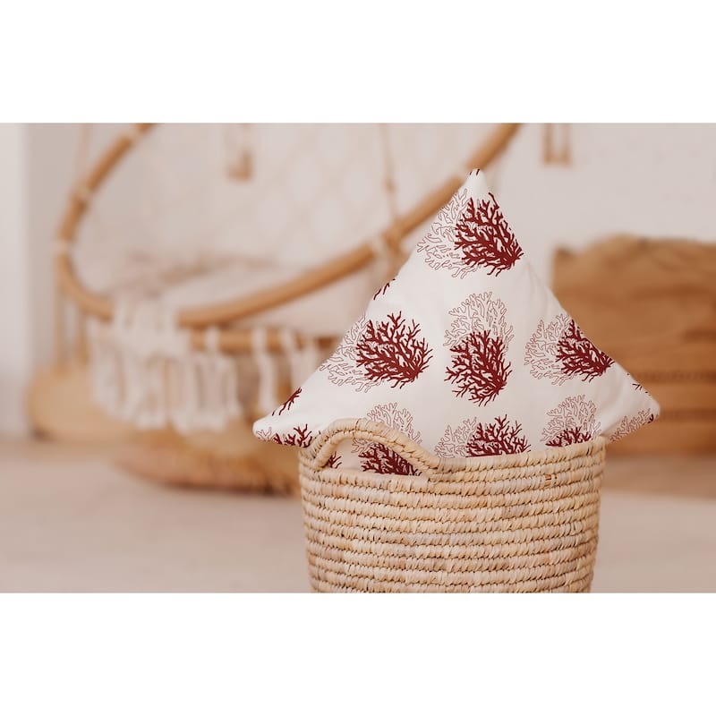 Coral Pattern Decorative Throw Pillow