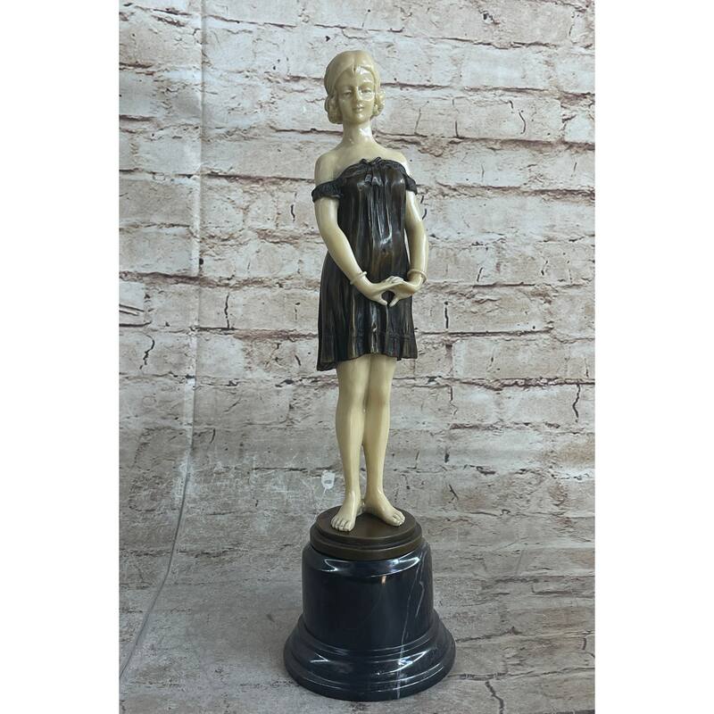 Bronze Sculpture Signed Chiparus Faux Figurine And Pure Statue Figurine Artwork